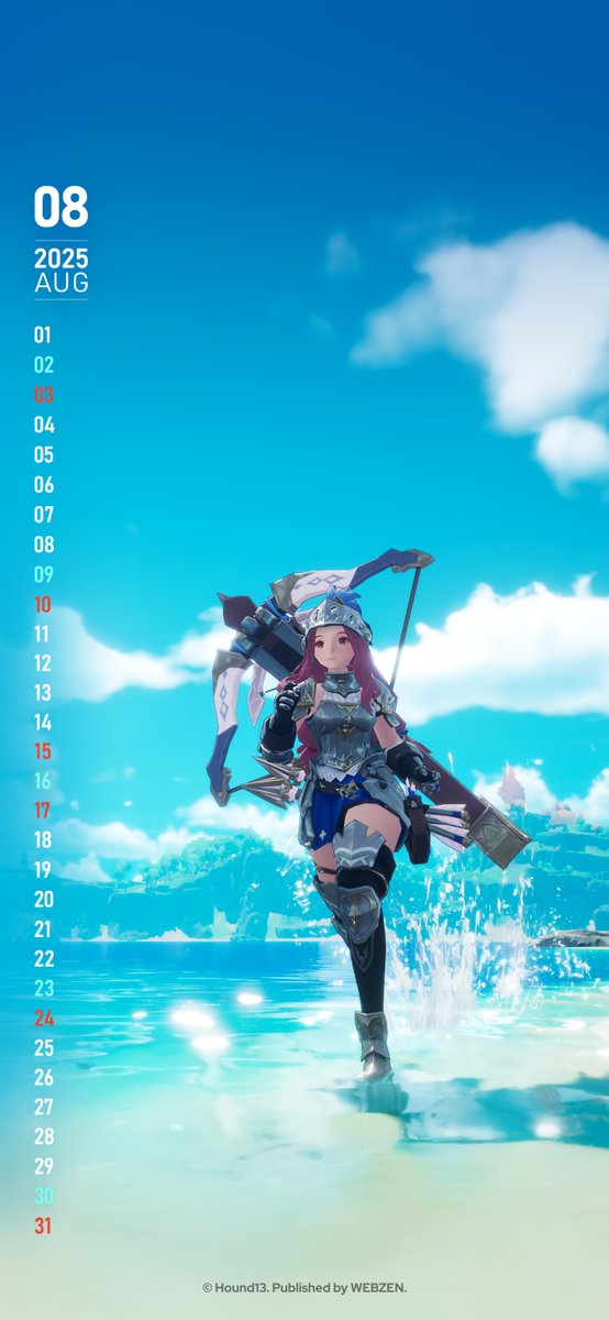 🎁드래곤소드 캘린더 – 𝟐𝟎𝟐𝟓 𝐀𝐔𝐆𝐔𝐒𝐓

무더운 여름, 잠깐의 휴식이 필요한 8월🔥

한낮의 뜨거운 태양을 피해서
즐거운 여름 보내고 계신가요?

신나는 여름휴가와 함께
화끈한 8월 되세요!❤️‍🔥

#드래곤소드 #웹젠신작 #하운드13신작 #오픈월드 #액션RPG