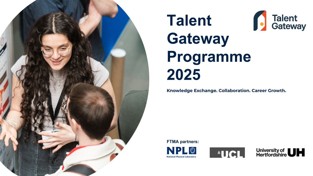 UCL Translational Research Office (@ucltro) on Twitter photo Applications are open for the Talent Gateway Programme 2025!
Funded, flexible placements (2 weeks to 6 months) for researchers, technicians & professional staff to build cross-sector collaborations. 🔗 bit.ly/3H6DVhQ
#TalentGateway2025
@UCL <a href="/UCL_ACO/">UCL Academic Careers Office</a> <a href="/UniofHerts/">University of Hertfordshire</a> <a href="/NPL/">NPL</a> Applications are open for the Talent Gateway Programme 2025!
Funded, flexible placements (2 weeks to 6 months) for researchers, technicians & professional staff to build cross-sector collaborations. 🔗 bit.ly/3H6DVhQ
#TalentGateway2025
@UCL <a href="/UCL_ACO/">UCL Academic Careers Office</a> <a href="/UniofHerts/">University of Hertfordshire</a> <a href="/NPL/">NPL</a>