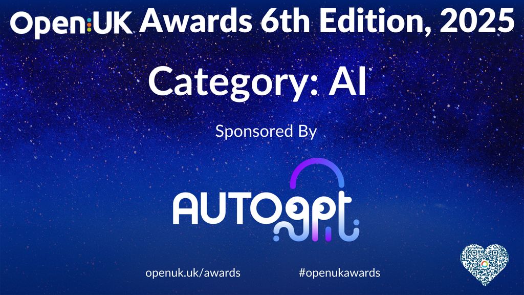 Nominate yourself or a colleague in the OpenUK Awards 2025 Open AI category sponsored by <a href="/Auto_GPT/">AutoGPT</a> 💫 openuk.uk/awards Shortlist September #ai #opensourceai #openukawards  🏆🌟
