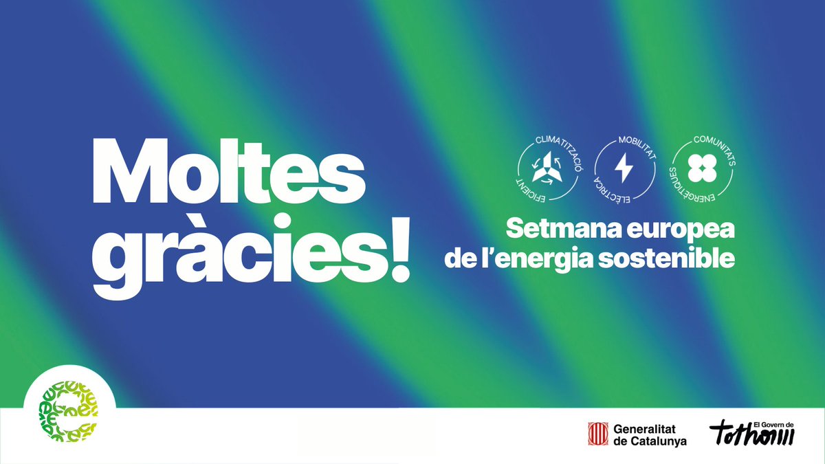 🙌🏻 Tot l’agraïment a les 48 entitats adherides a la #SetmanaEnergia2025! 

🤝💡 Prop de 10.000 participants en més de 100 activitats arreu del territori per impulsar la transició energètica.

⚡ Gràcies pel vostre suport i energia!