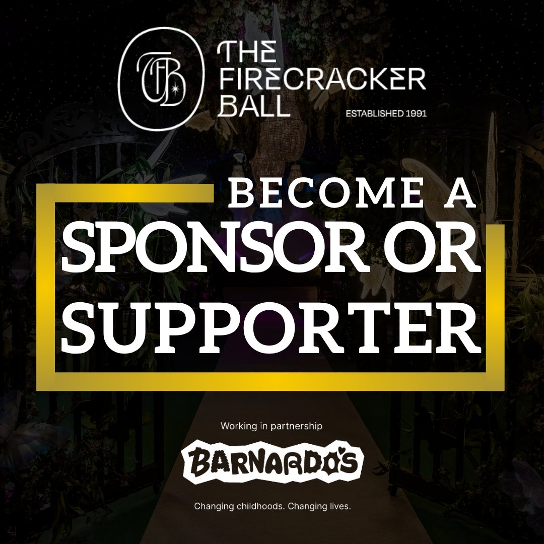 Firecracker Ball (@firecrackerball) on Twitter photo Become a sponsor or supporter of The Firecracker Ball, all in support of the incredible work of <a href="/barnardos/">Barnardo’s</a>. 💚
This is your chance to align your brand with one of Yorkshire’s most prestigious charity events. For more information visit our website.
#Firecracker24 #Barnardos Become a sponsor or supporter of The Firecracker Ball, all in support of the incredible work of <a href="/barnardos/">Barnardo’s</a>. 💚
This is your chance to align your brand with one of Yorkshire’s most prestigious charity events. For more information visit our website.
#Firecracker24 #Barnardos
