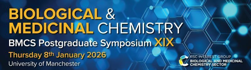 📣 Registration is still open for BMCS Postgraduate Symposium XIX
📅 8 Jan 2026 | 📍 University of Manchester

Join PhD &amp; postdoc researchers for talks, posters &amp; keynotes in bio &amp; med chem. Free to attend for students, academics &amp; industry.

🔗 Info &amp; register: