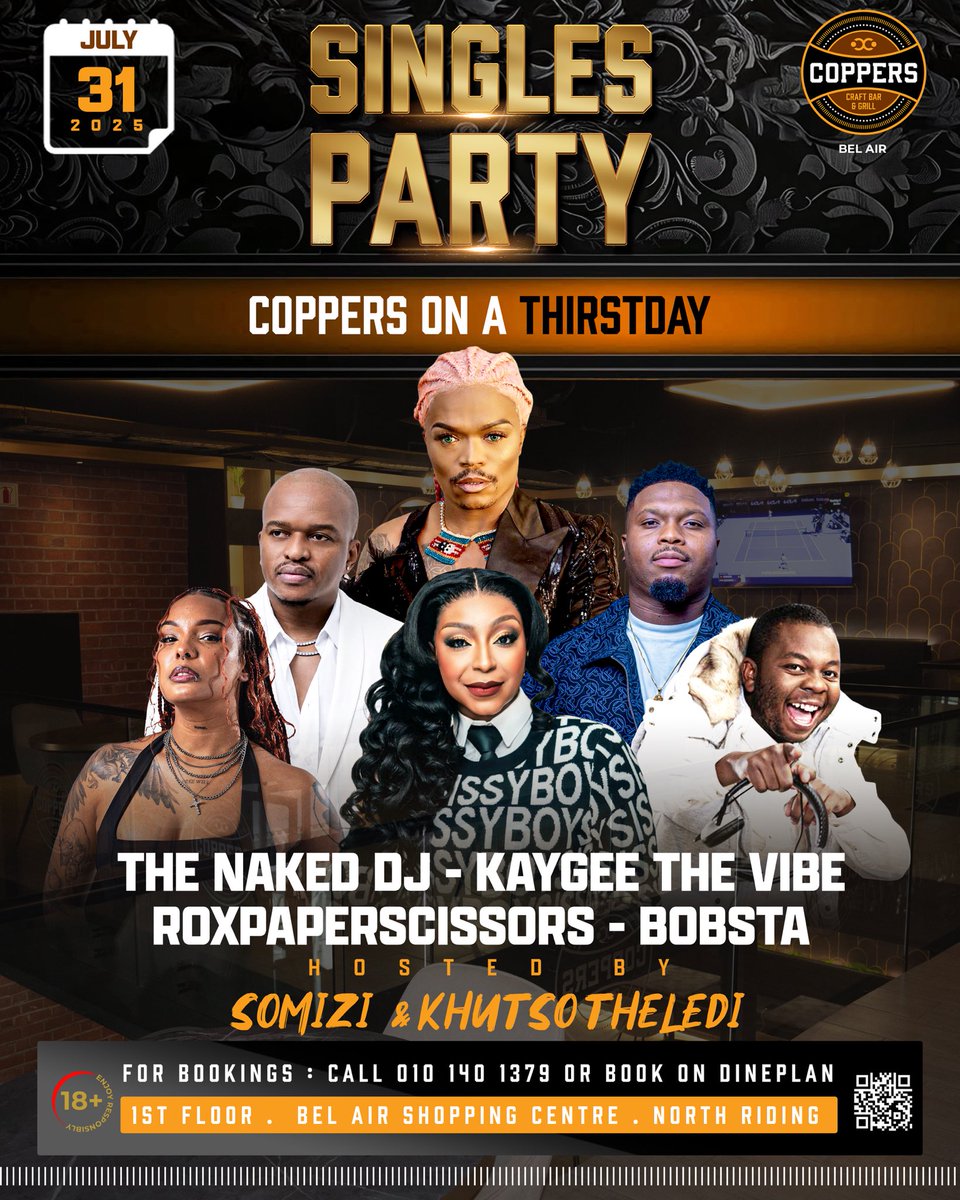 IG : @naked_dj (@naked_dj) on Twitter photo SPEED DATING TONIGHT : Singles Party 🥳 We are at COPPERS 🥳 NORTHRIDING 🥂🍾 | Come Join The Team | <a href="/somizi/">somizi somGAGA</a> <a href="/KhutsoTheledi/">Khutso Theledi</a> <a href="/roxroberson/">Roxpaperzscissors</a> <a href="/Bobstadj/">Bobby Ewing</a> <a href="/ThevibeKaygee/">Kaygee_thevibe</a> 🥳 19:00 SPEED DATING TONIGHT : Singles Party 🥳 We are at COPPERS 🥳 NORTHRIDING 🥂🍾 | Come Join The Team | <a href="/somizi/">somizi somGAGA</a> <a href="/KhutsoTheledi/">Khutso Theledi</a> <a href="/roxroberson/">Roxpaperzscissors</a> <a href="/Bobstadj/">Bobby Ewing</a> <a href="/ThevibeKaygee/">Kaygee_thevibe</a> 🥳 19:00