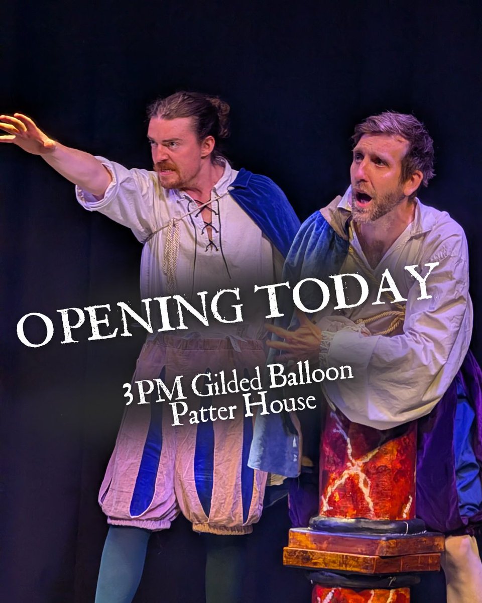 ShakeItUp (@shakeitupimprov) on Twitter photo TODAY'S THE DAY! ๐๐ญ
'Tis time to pull on our pantaloons and prepare to lay our (improvised) scene, because we open at <a href="/edfringe/">Edinburgh Festival Fringe</a> today!!
Join us <a href="/Gildedballoon/">Gilded Balloon</a>, 3PM, to celebrate with a brand-new Shakespeare play!
Let Bard-based Bedlam commence!
๐๏ธ tinyurl.com/mtdsham4 TODAY'S THE DAY! ๐๐ญ
'Tis time to pull on our pantaloons and prepare to lay our (improvised) scene, because we open at <a href="/edfringe/">Edinburgh Festival Fringe</a> today!!
Join us <a href="/Gildedballoon/">Gilded Balloon</a>, 3PM, to celebrate with a brand-new Shakespeare play!
Let Bard-based Bedlam commence!
๐๏ธ tinyurl.com/mtdsham4