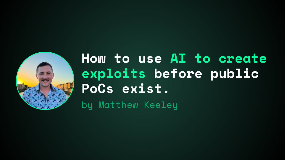 André Baptista (@0xacb) on Twitter photo If you're learning about vibe hacking, here's a cool article demonstrating how <a href="/mattrkeeley/">Matt Keeley</a> used AI to create a working exploit for CVE-2025-32433 before any public PoCs existed!
Worth a read 👇
platformsecurity.com/blog/CVE-2025-… If you're learning about vibe hacking, here's a cool article demonstrating how <a href="/mattrkeeley/">Matt Keeley</a> used AI to create a working exploit for CVE-2025-32433 before any public PoCs existed!
Worth a read 👇
platformsecurity.com/blog/CVE-2025-…