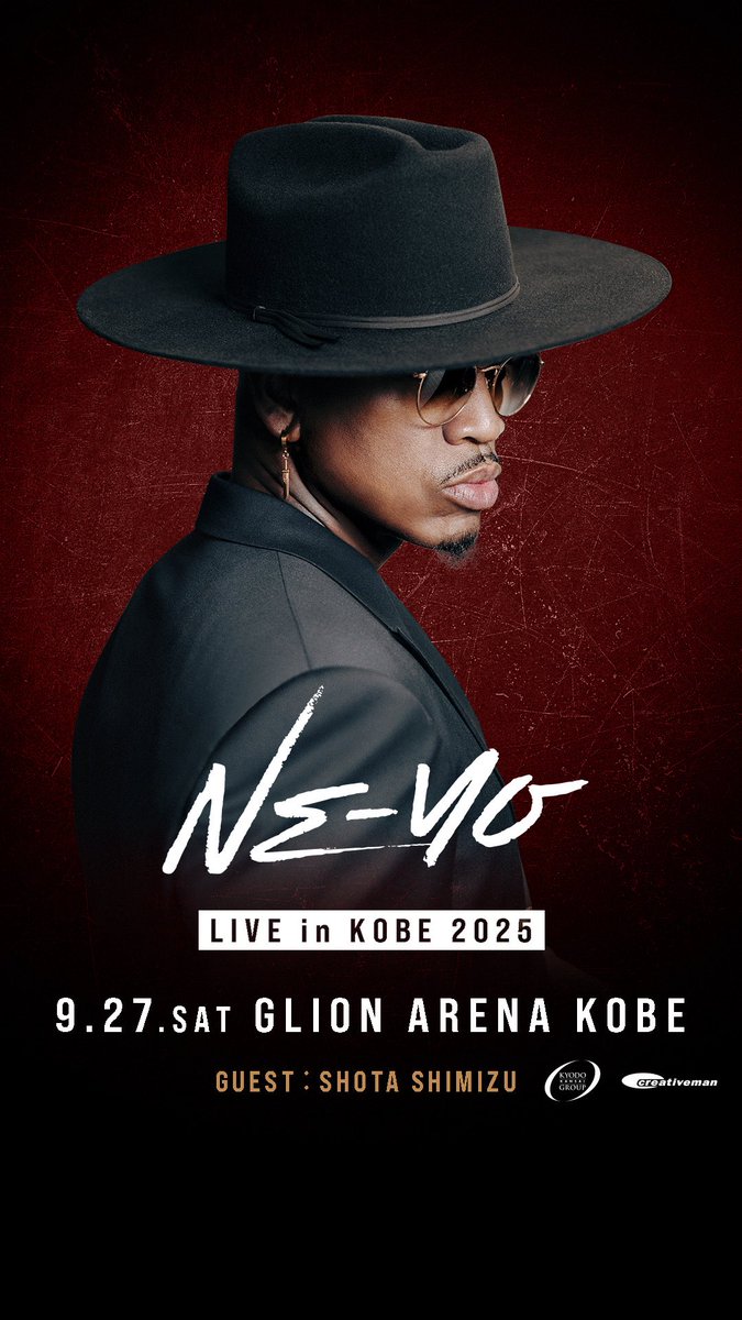 SHOTA_MOBILE's tweet photo. 9月27日(土)GLION ARENA KOBE にて開催されるニーヨの来日公演に清水翔太のゲスト出演が決定！

https://t.co/tW56frxc4i https://t.co/6Xd6P1zjVa