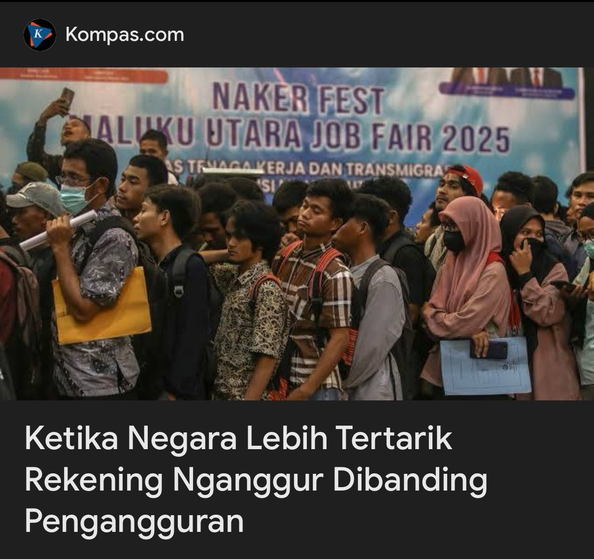 Rekening nganggur diurusin
Pengangguran gak diurusin

Dan 19 juta lapangan kerja hanya bohong belaka