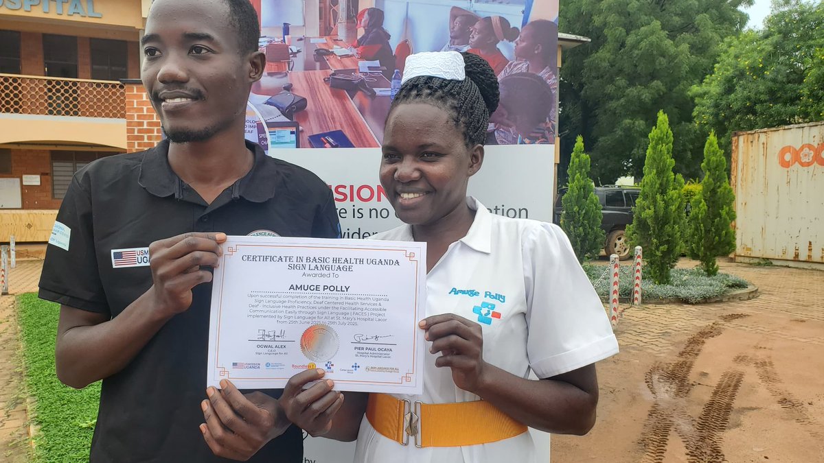 Boundless Lives International (@boundlesslives0) on Twitter photo We witnessed the Celebration of 16 medical workers from @StMarysLacorGulu graduated from our Uganda Sign Language course under the FACES project, thanks to <a href="/USAlumniUganda/">U.S. Exchange Alumni Uganda</a> & <a href="/YALIRLCAlumniUg/">YALIRLCEA Alumni- UG</a>'s support. Together, we're making healthcare accessible for ALL.#TransparencyNow We witnessed the Celebration of 16 medical workers from @StMarysLacorGulu graduated from our Uganda Sign Language course under the FACES project, thanks to <a href="/USAlumniUganda/">U.S. Exchange Alumni Uganda</a> & <a href="/YALIRLCAlumniUg/">YALIRLCEA Alumni- UG</a>'s support. Together, we're making healthcare accessible for ALL.#TransparencyNow
