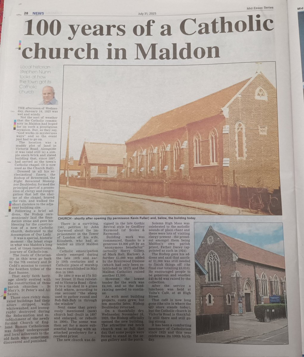Stephen P. Nunn π (@maeldune_991) on Twitter photo Maldon's Catholic Church building is 100 years old. Read all about it in today's edition of the <a href="/maldonstandard/">Maldon and Burnham Standard</a> Maldon's Catholic Church building is 100 years old. Read all about it in today's edition of the <a href="/maldonstandard/">Maldon and Burnham Standard</a>