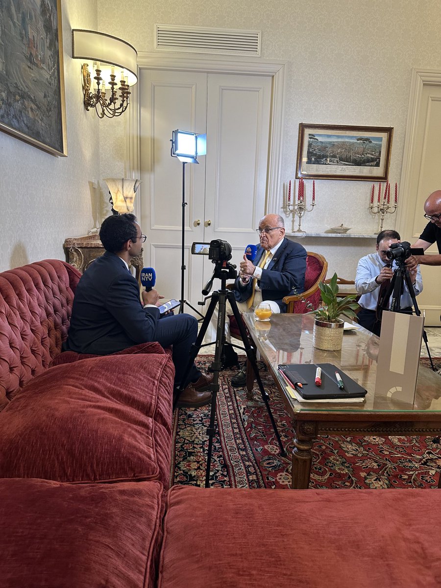 Rudy W. Giuliani (@rudygiuliani) on Twitter photo Honored to do interviews all day today about <a href="/Maryam_Rajavi/">Maryam Rajavi</a> and her ten point plan to have a free and democratic Iran Honored to do interviews all day today about <a href="/Maryam_Rajavi/">Maryam Rajavi</a> and her ten point plan to have a free and democratic Iran