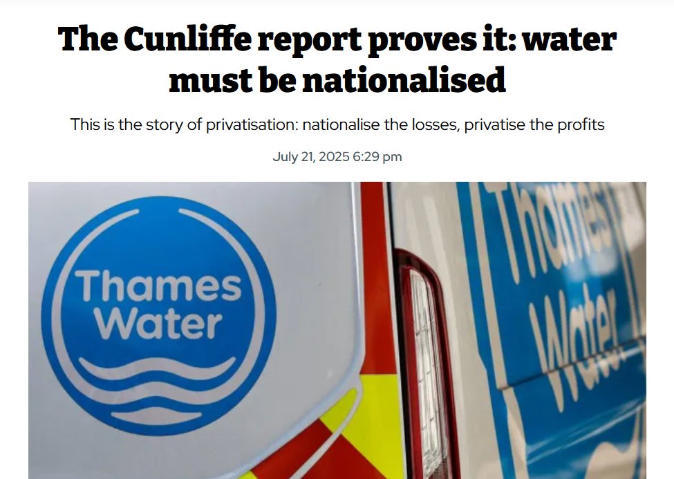 Privatisation is ripping YOU off!

On a £500 water bill, £175 of YOUR money is going straight to banks and shareholders. 🤑

That's £175 not being invested in fixing leaks or stopping sewage pollution. 🤬

Time to end this madness. Public ownership is the only solution. Join us