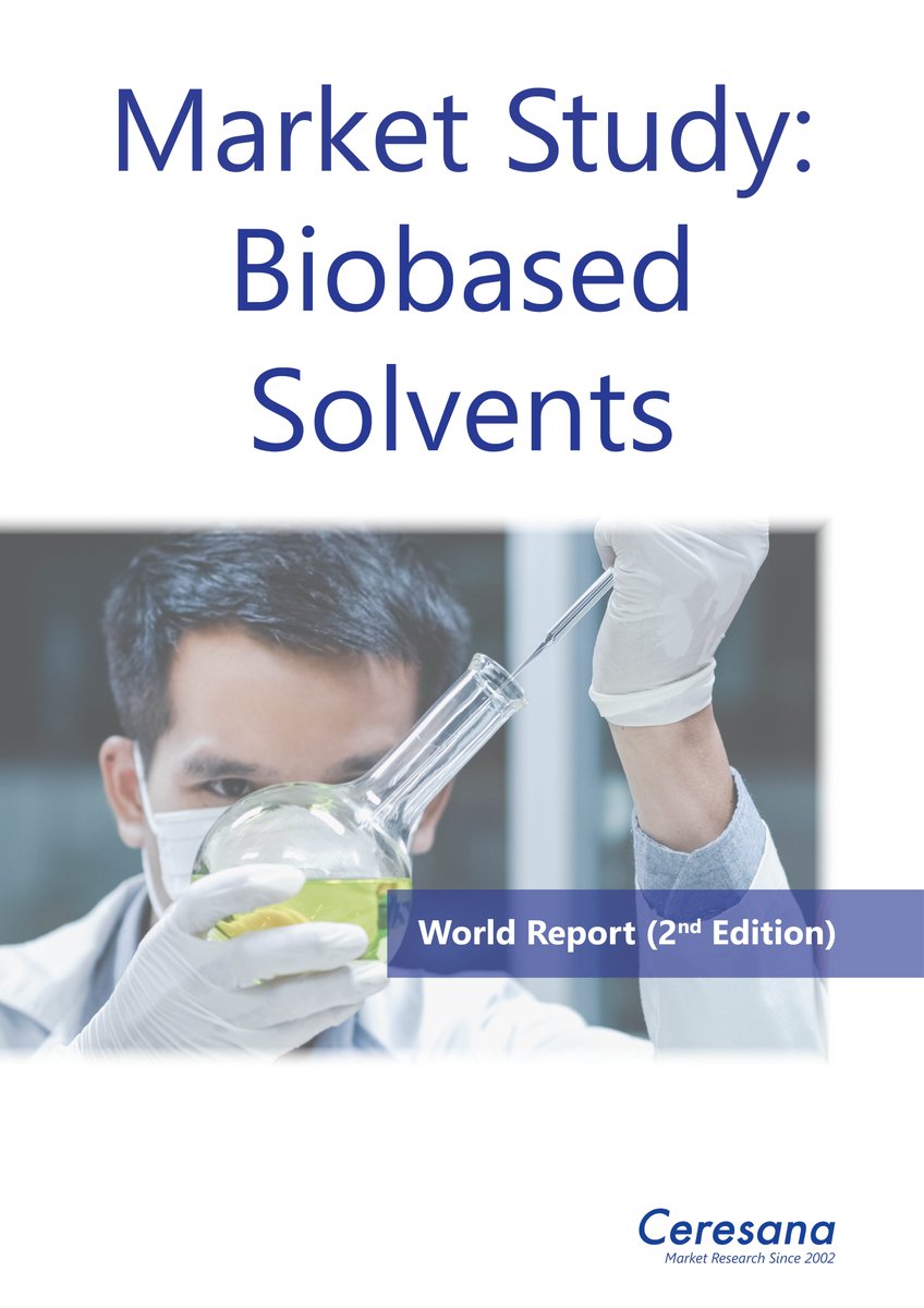 Focus on #sustainable #chemicals: Current Ceresana Study on the Global Market for Bio-Based #Solvents

Cosmetics, cleaning agents as well as paints and coatings account for almost two thirds of sales of “green” solvents: ceresana.com/en/produkt/bio…

#EcoFriendly #biomaterials