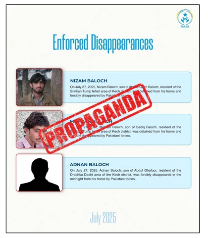 PROPAGANDA EXPOSED
نظام بلوچ، مہران بلوچ اور عدنان بلوچ کالعدم تنظیموں کے سہولت کار تھے اور 27 جولائی 2025 کو ازخود روپوش ہو کر دہشت گردوں کے کیمپوں میں جا چکے ہیں۔ پانک کا ریاستی اداروں کے خلاف پراپیگنڈا جھوٹ پر مبنی ہے اور عوام کو گمراہ کرنے کی کوشش ہے۔
#earthquake