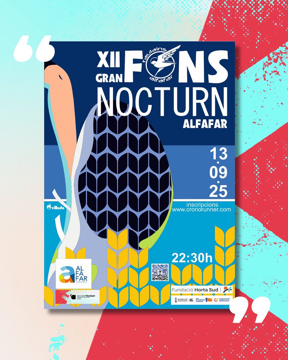 🏃‍♀️10 EDICIONS, 10 CARRERES​🏃‍♂️

9️⃣ XII GRAN FONS NOCTURN ALFAFAR
📆 13 SETEMBRE
📲 cronorunner.com/evento.php?ref…

#CircuitAlbufera10 #CircuitAlbufera #Run #Running #Runner #Correr #CircuitSolidari
