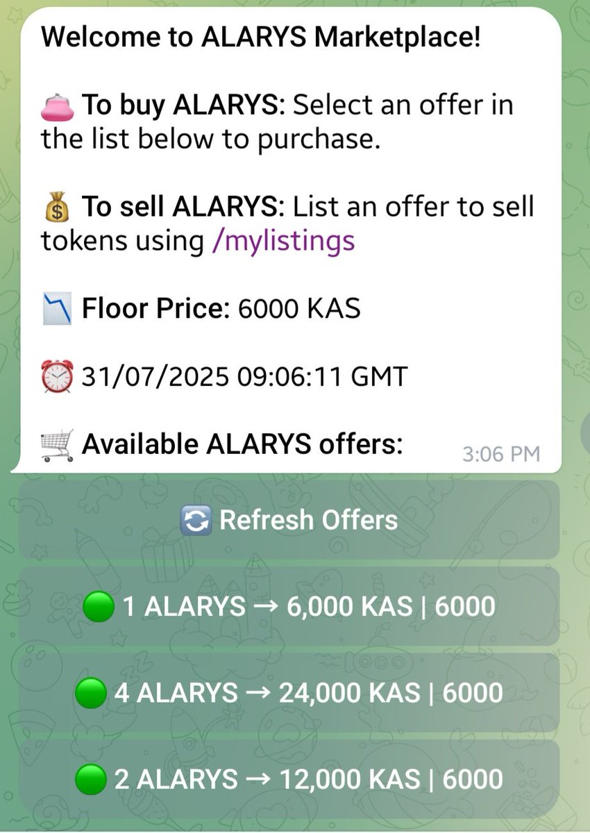 ALARYS Token Sale is Live – Only 7 Available! 🚨

⚠️ Price increases in 24 hours
🎁 Monthly airdrops for all holders

✅ Be among the first – unlock rewards every month
⏳ Offer ends tomorrow!
👉 Secure yours NOW: [<a href="/ksprbot/">KSPR Bot</a>](t.me/ksprbot)
#ALARYS 
 #CryptoAirdrop