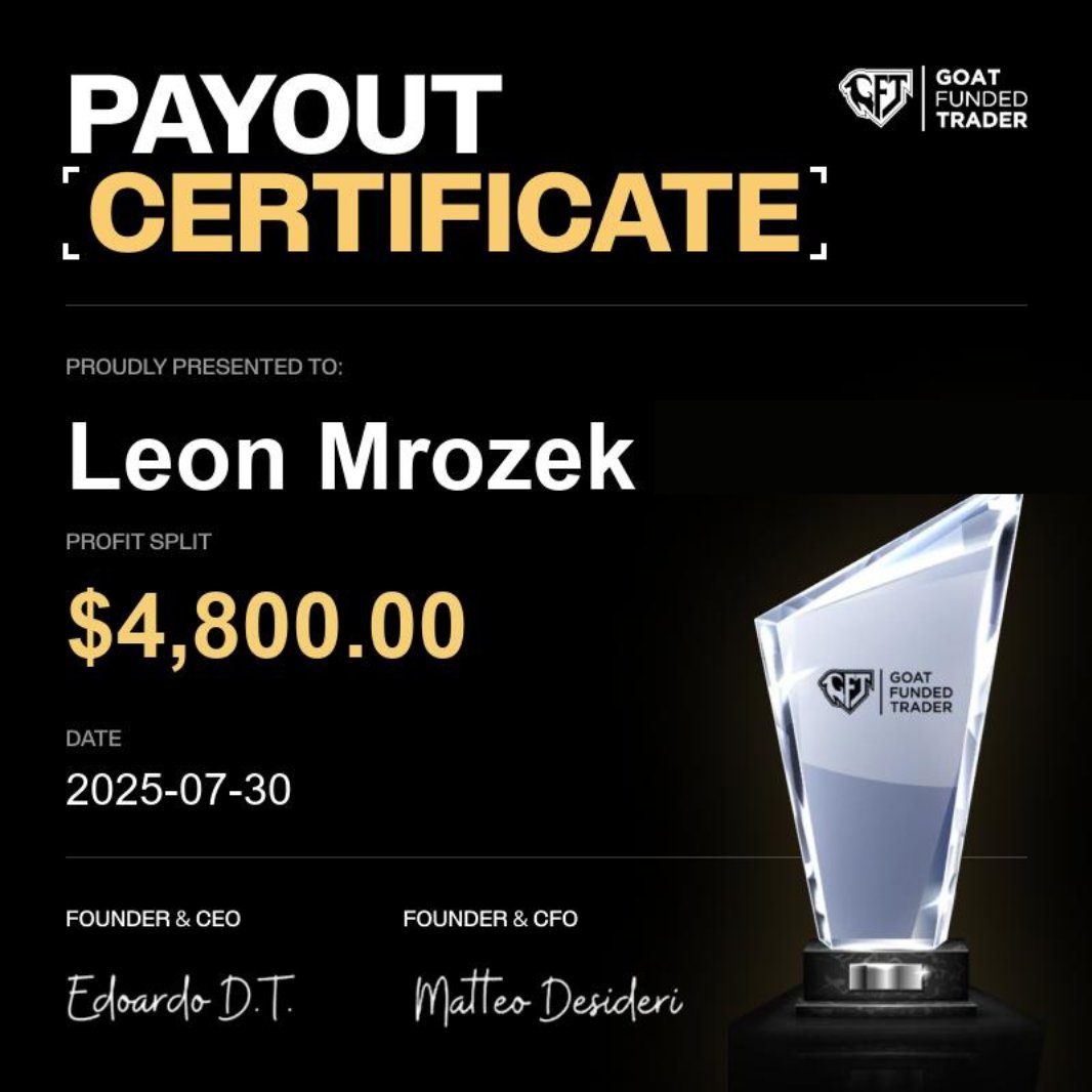 GoatFunded's tweet photo. FRESH GFT PAYOUTS JUST DROPPED ✅

Huge shoutout to all our traders getting paid this week! 🔥

Congratulations to Al-ameen, Zafer, Dale, Leon for their Payouts 🐐

These are just a few of the recent payouts we’ve issued

and there’s a lot more on the way. 

Every week, more traders are making payouts and hitting new milestones.

Keep hustling, keep trading, and you could be featured next.

https://t.co/wMzeKhRf1m