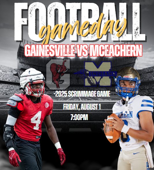 GHSA Sports (@officialghsaorg) on Twitter photo -2025 SCRIMMAGE GAME
Gainesville vs McEachern
π Friday, August 1, 2025
β° 7:00pm
π₯ bit.ly/3U2Kt43
<a href="/RedElephant_FB/">Gainesville HS Football</a> <a href="/McEachernFtball/">McEachern Football</a> <a href="/McEachernHigh/">McEachern High School</a> <a href="/ElephantsG13769/">RED ELEPHANT 90</a> <a href="/bamamade87/">Jay Clay</a> <a href="/CoachK_Smith/">Kasey Smith</a> <a href="/TrocheckMichael/">M. Blaine Trocheck</a> <a href="/CoachBatichon/">Hans Batichon, Ed. S.π§©ππΉ</a> <a href="/Jroc5DL/">Julian Rochester, Coach JuβπΏπ―</a> <a href="/CoachReid99/">Kareem Reid</a> -2025 SCRIMMAGE GAME
Gainesville vs McEachern
π Friday, August 1, 2025
β° 7:00pm
π₯ bit.ly/3U2Kt43
<a href="/RedElephant_FB/">Gainesville HS Football</a> <a href="/McEachernFtball/">McEachern Football</a> <a href="/McEachernHigh/">McEachern High School</a> <a href="/ElephantsG13769/">RED ELEPHANT 90</a> <a href="/bamamade87/">Jay Clay</a> <a href="/CoachK_Smith/">Kasey Smith</a> <a href="/TrocheckMichael/">M. Blaine Trocheck</a> <a href="/CoachBatichon/">Hans Batichon, Ed. S.π§©ππΉ</a> <a href="/Jroc5DL/">Julian Rochester, Coach JuβπΏπ―</a> <a href="/CoachReid99/">Kareem Reid</a>