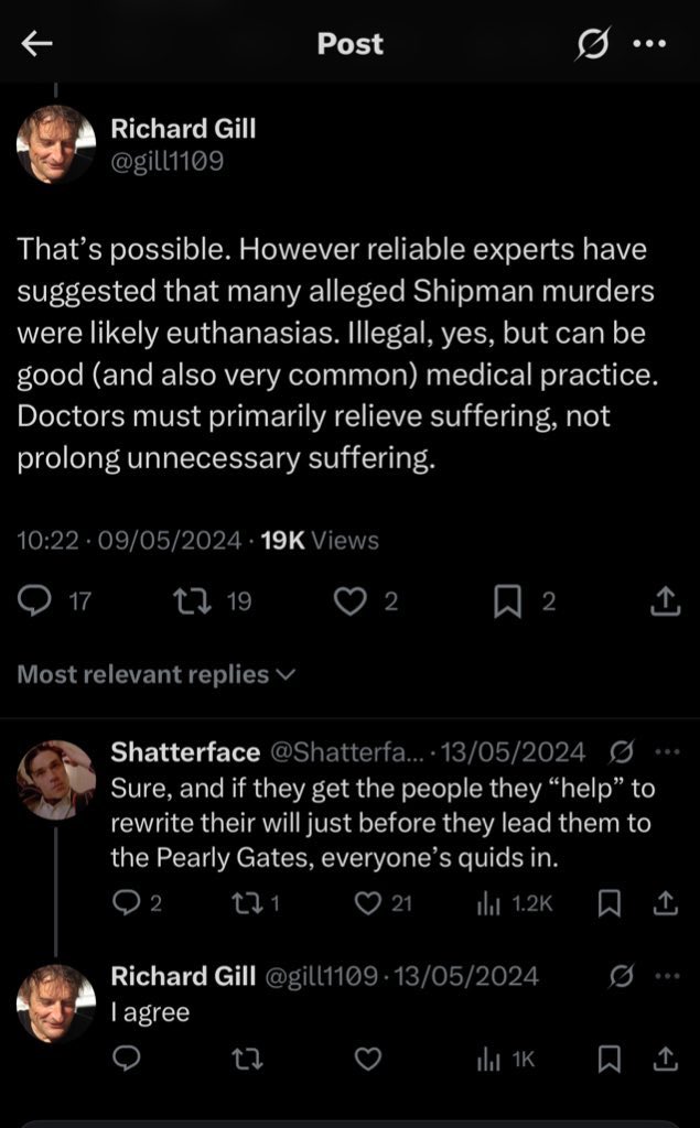 gill1109fatwife's tweet photo. @gill1109 You have low intelligence, @gill1109. You’ve said Harold Shipman carried out euthanasias.
#richardgill #apeldoorn #richardgillisadumbass #marlow #frieth #lucyletby #letby #haroldshipman #euthanasia #ccrc #fatwife #divorce #givememyhusbandback #nosexforyears https://t.co/VqrdbnznG4