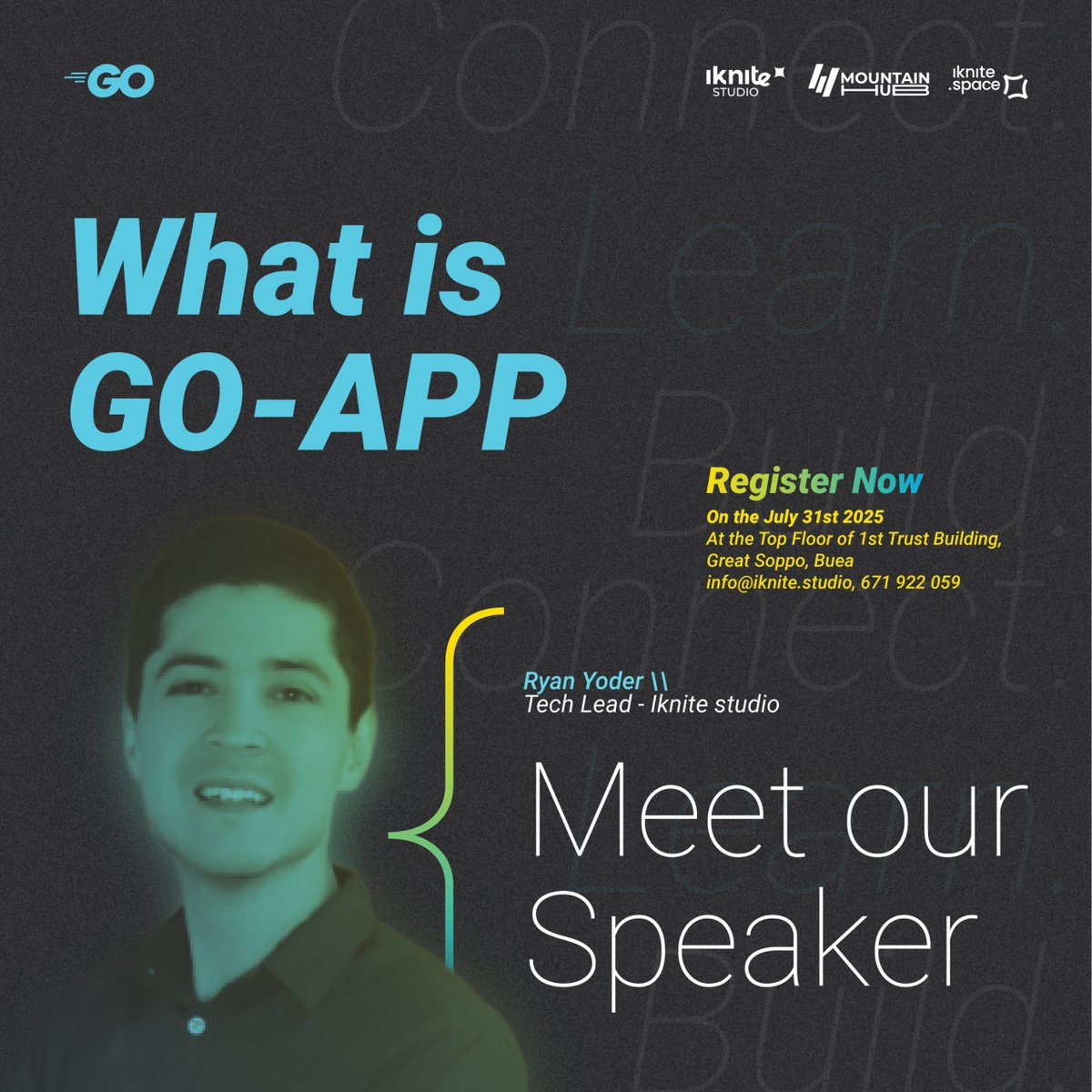 iknite studio (@iknitestudio) on Twitter photo It’s Finally Here! 🥳🥳🥳
The West/Central African Gophers Meetup is happening TODAY!
Come and experience it firsthand — with Ryan Yoder leading an exclusive workshop on Go-App. You don’t want to miss this!
api.leadconnectorhq.com/.../ZapEeF70hd…
Find event details on the Flyer.
#Go It’s Finally Here! 🥳🥳🥳
The West/Central African Gophers Meetup is happening TODAY!
Come and experience it firsthand — with Ryan Yoder leading an exclusive workshop on Go-App. You don’t want to miss this!
api.leadconnectorhq.com/.../ZapEeF70hd…
Find event details on the Flyer.
#Go
