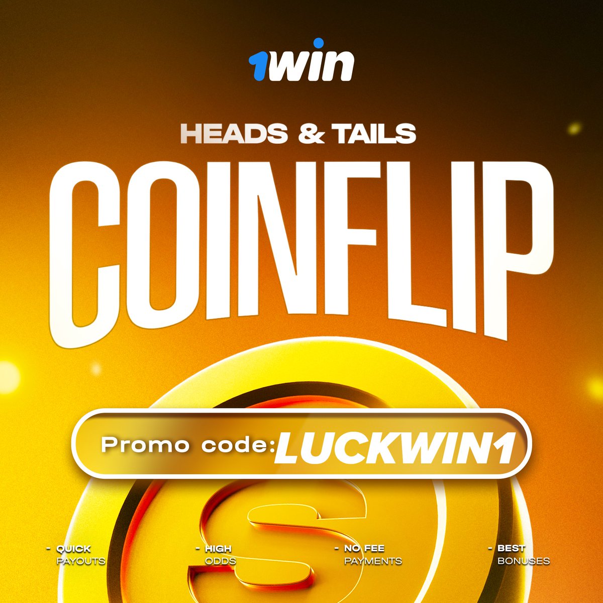 JackpotTime01's tweet image. Heads or Tails? 🎯
Pick your side &amp;amp; flip to win real cash at 1WIN’s Coinflip game!
💸 Use promo code LuckWin1 – get up to 500% bonus!
🪙 Play now 👉 ssur.cc/Luck1Win
#Coinflip #fastplay #1WIN #luckgame