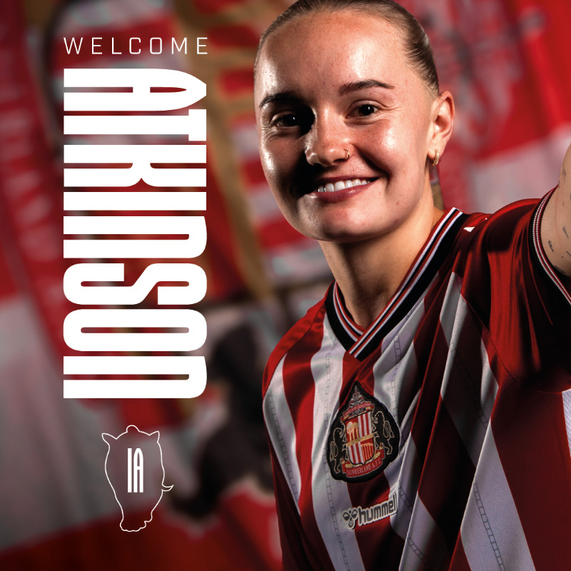 SAFCWomen's tweet photo. Sunderland AFC is delighted to announce the signing of Izzy Atkinson! ❤️✍️
