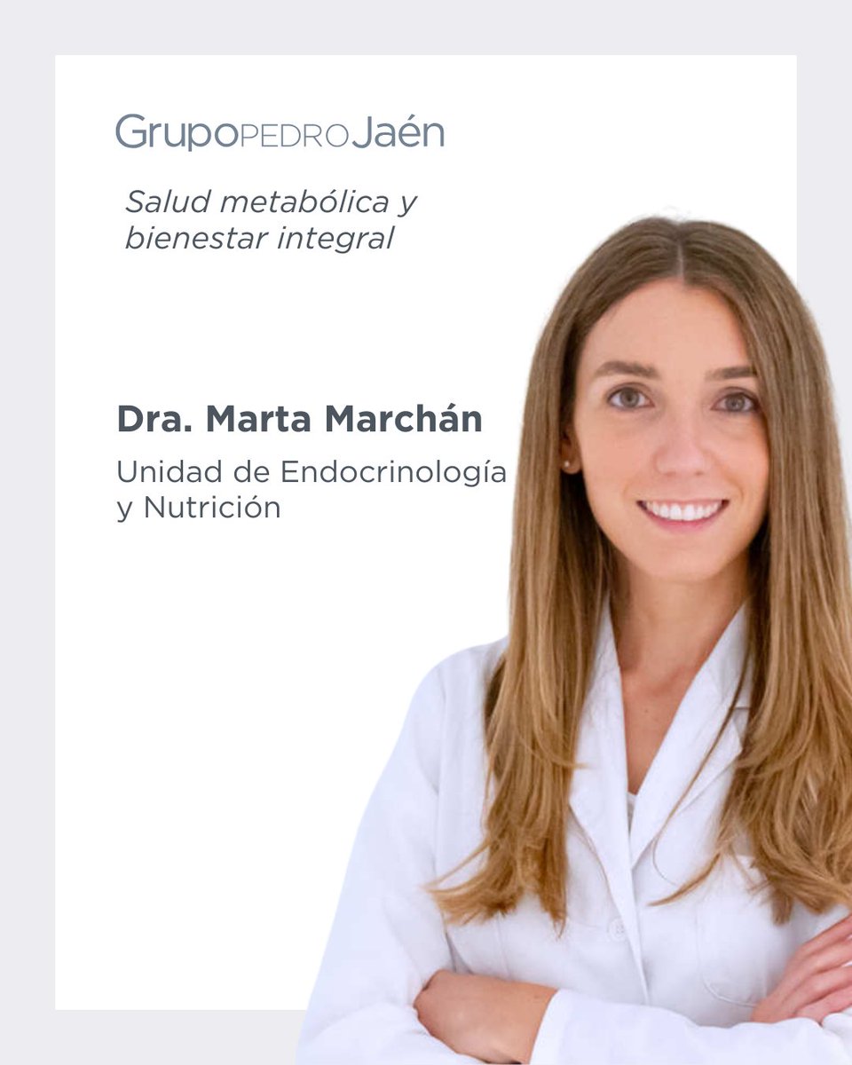 La Dra. Marta Marchán, especialista en endocrinología y nutrición de @GrupoPedroJaen, aborda síndrome metabólico, obesidad, diabetes y tiroides con planes individualizados y clínicamente rigurosos. 
¿Quieres una valoración especializada? Pide tu cita grupopedrojaen.com/dra-marta-marc…