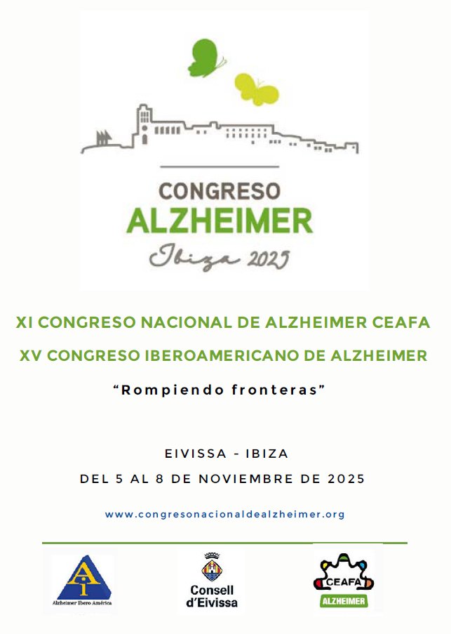 🧠𝗔𝗽𝗿𝗼𝘃𝗲𝗰𝗵𝗮 𝗹𝗼𝘀 𝗱𝗲𝘀𝗰𝘂𝗲𝗻𝘁𝗼𝘀 𝗽𝗮𝗿𝗮 𝗮𝗰𝘂𝗱𝗶𝗿 𝗮𝗹 #CongresoAlzheimer2025

🗓️5-8 noviembre📍Ibiza

Reducción hasta el 30/09
📚También hay una tarifa de estudiante hasta el 30/10

🚗🛥️Precios reducidos en transporte

✍️Formulario:
➡️congresonacionaldealzheimer.org/es/inscripcion