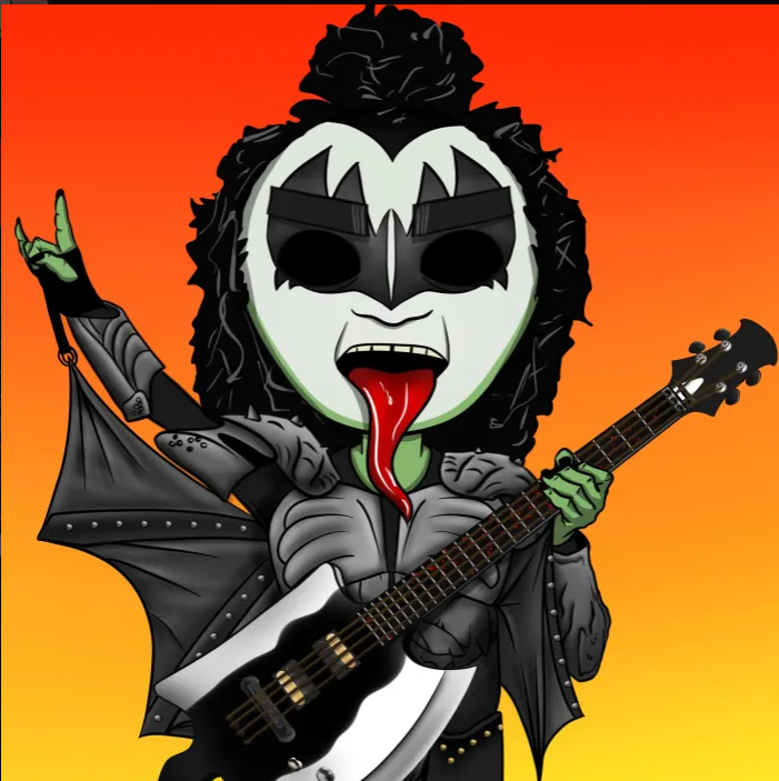 Inspired by Gene Simmons of KISS, this NFT brings the iconic Demon look, face paint, axe bass, and all 🤘

A tribute to one of rock’s absolute legends 🎸

#XRPL #XRP #Web3 #NFTCommunity #Shill #Shillpost #NFT #NFTCollection #DoubleTreble #MintGuitar