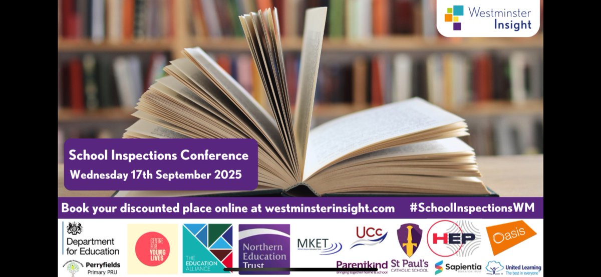 Clare Duffy (@clarehduffy) on Twitter photo Excited to be taking part in @Westminsterinsights #SchoolInspectionsWM conference to inform schools about the new Ofsted inspection plans and discuss the impact for your school, offering practical ideas on how you can effectively prepare. Excited to be taking part in @Westminsterinsights #SchoolInspectionsWM conference to inform schools about the new Ofsted inspection plans and discuss the impact for your school, offering practical ideas on how you can effectively prepare.