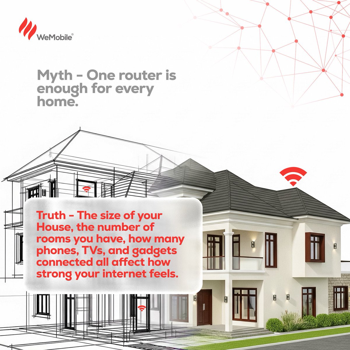 WeMobileNG's tweet photo. Tired of only getting good signal in the sitting room?

At WeMobile, we take the time to assess your entire space and make sure every room, from your bedroom to your balcony, stays connected.

Send us a DM today and let’s get your whole space covered the right way.

#WeMobileNG https://t.co/ayvNN2Vjnn