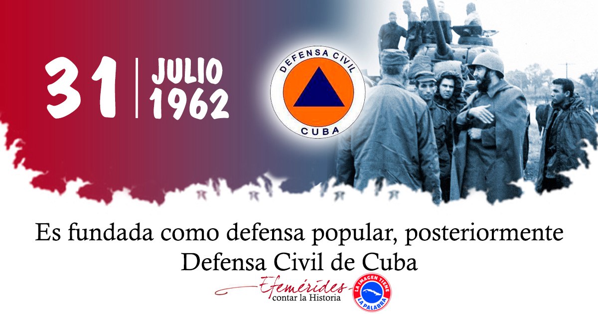 Felicidades a los compañeros que fundaron y a los que hoy integran el Sistema de Defensa Civil en #Cuba.
Con sus alertas tempranas, y su experiencia en la resiliencia salvan vidas.