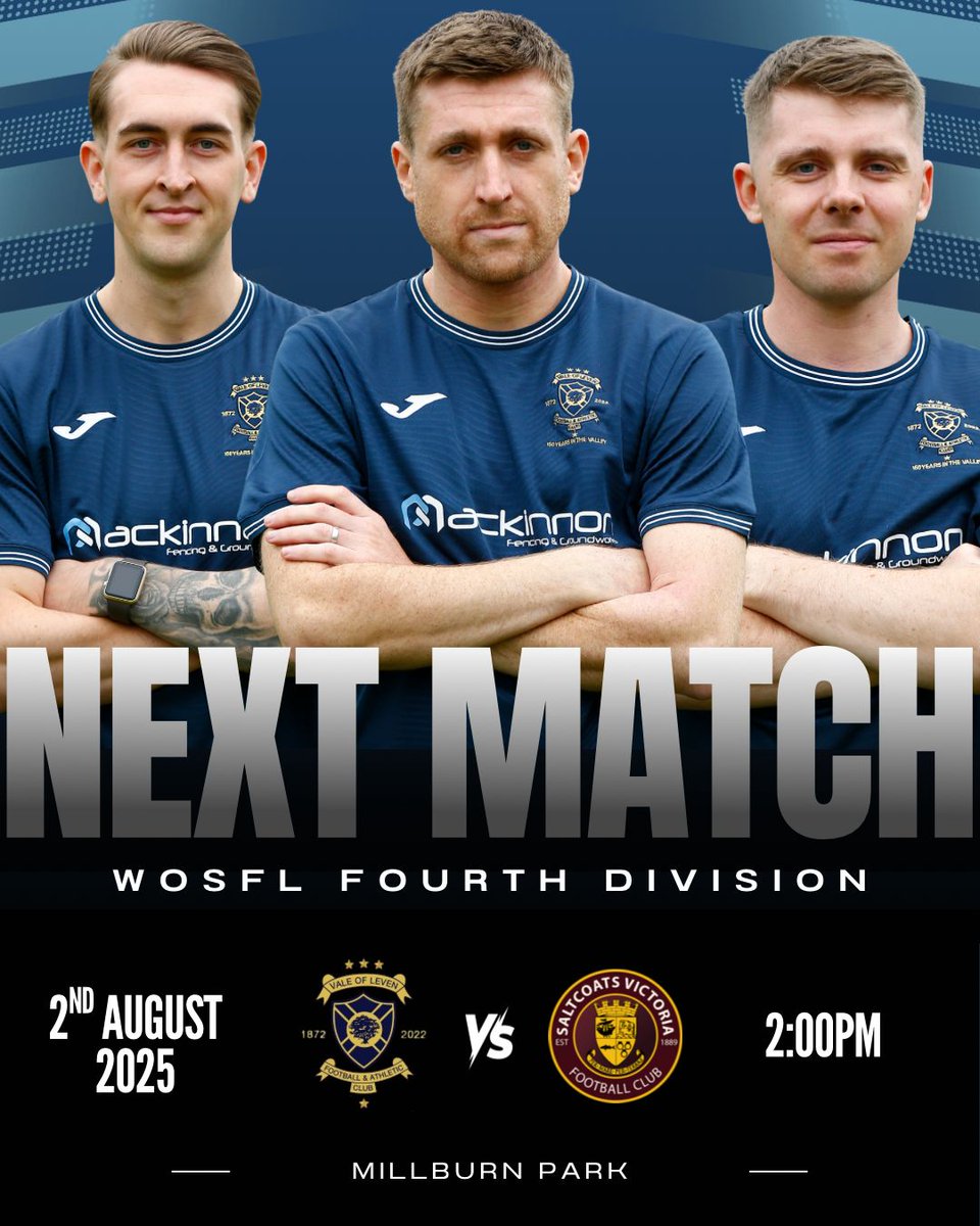 Vale of Leven FC (@valeofleven) on Twitter photo It's the first home game of the season on Saturday as we welcome <a href="/SaltcoatsVicsFC/">Saltcoats Victoria F.C.</a> to Millburn Park. 2pm kick off, £6/3 entry and season tickets will be available. Come on down and support the boys! It's the first home game of the season on Saturday as we welcome <a href="/SaltcoatsVicsFC/">Saltcoats Victoria F.C.</a> to Millburn Park. 2pm kick off, £6/3 entry and season tickets will be available. Come on down and support the boys!