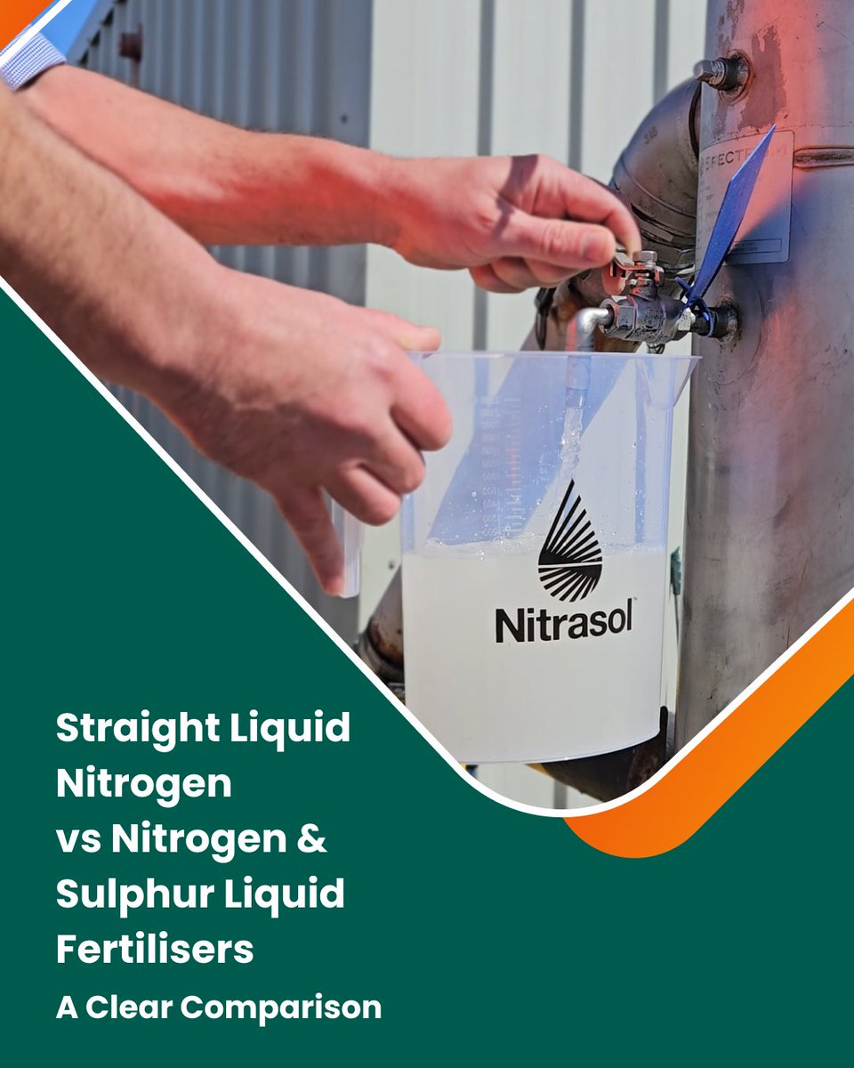 Choosing between straight liquid nitrogen and a nitrogen-sulphur blend?

Our latest blog breaks down the differences in uptake, crop performance, and application, helping you select the right option for your system.

Read more:
🔗 nitrasol.co.uk/straight-liqui…