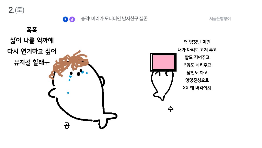 리디북스 캘린더가 떴어요💓
<충격! 머리가 모니터인 남자친구 실존> 8월 2일에 출간합니다
많관부 많관부
자연산 미인공과 머리가 모니터지만 미남수인 인외수의 순애 가득한 사랑 이야기입니다

🙆‍♂️💓🖥️
