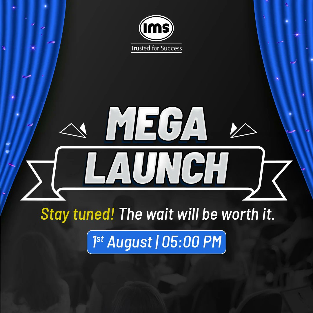 The countdown begins... MEGA LAUNCH drops August 1st | 5:00 PM
Stay tuned - you won't want to miss this! 🔥
Watch live: youtube.com/live/mVHqUuJoA…
#imsindia #LaunchingSoon
