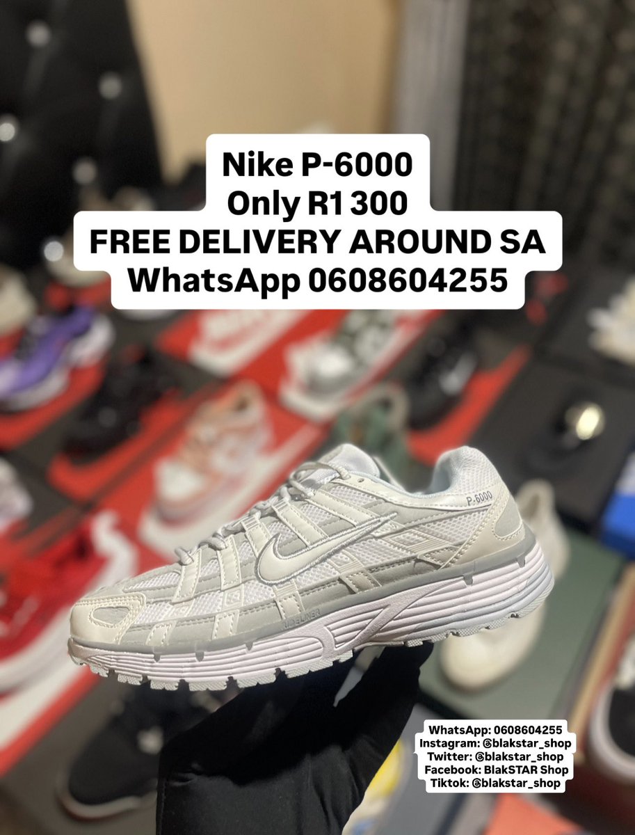 BlakSTAR_Shop's tweet image. 🥳⭐️👟SHOE OF THE DAY👟⭐️🥳

Niké P-6000
Only R1 300
FREE DELIVERY AROUND SA
WhatsApp 0608604255

COMES WITH FREE NIKÉ SOCKS🧦

Vodacom #youbelong makate #50yearsofaudacity #africanbank please call Me