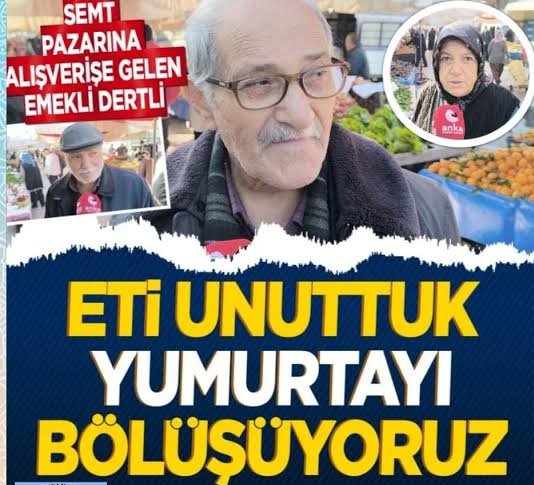 1 tane incir 30 lira
1 tane şeftali 35 lira olmuş
Eti unuttuk 
Sucuğu unuttuk
Peyniri unuttuk
Yumurtayı bölüşüyoruz
Mevsiminde bile 
 Sebze Meyvede
 artık sadece 
ZENGİN yiyeceği oldu
Yaparsa Aqepe yapar..!! 

#HükümetEmekliyiBitirdi