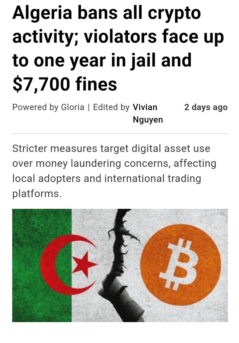 Possessing, using, selling, buying, and even promoting Bitcoin is now  illegal in Algeria