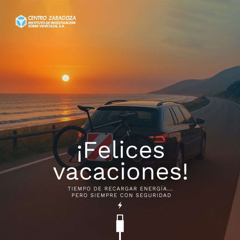 ¡El equipo de <a href="/Centro_Zaragoza/">Centro Zaragoza</a>  os desea felices y seguras vacaciones! 

El descanso también forma parte del camino. 🛣️ Toca descansar y cargar pilas 🔋 para volver en septiembre con energía. 
 
Os esperamos a la vuelta , así que … ¡recordad! 😉 ¡mucha precaución al volante!🚗🙌