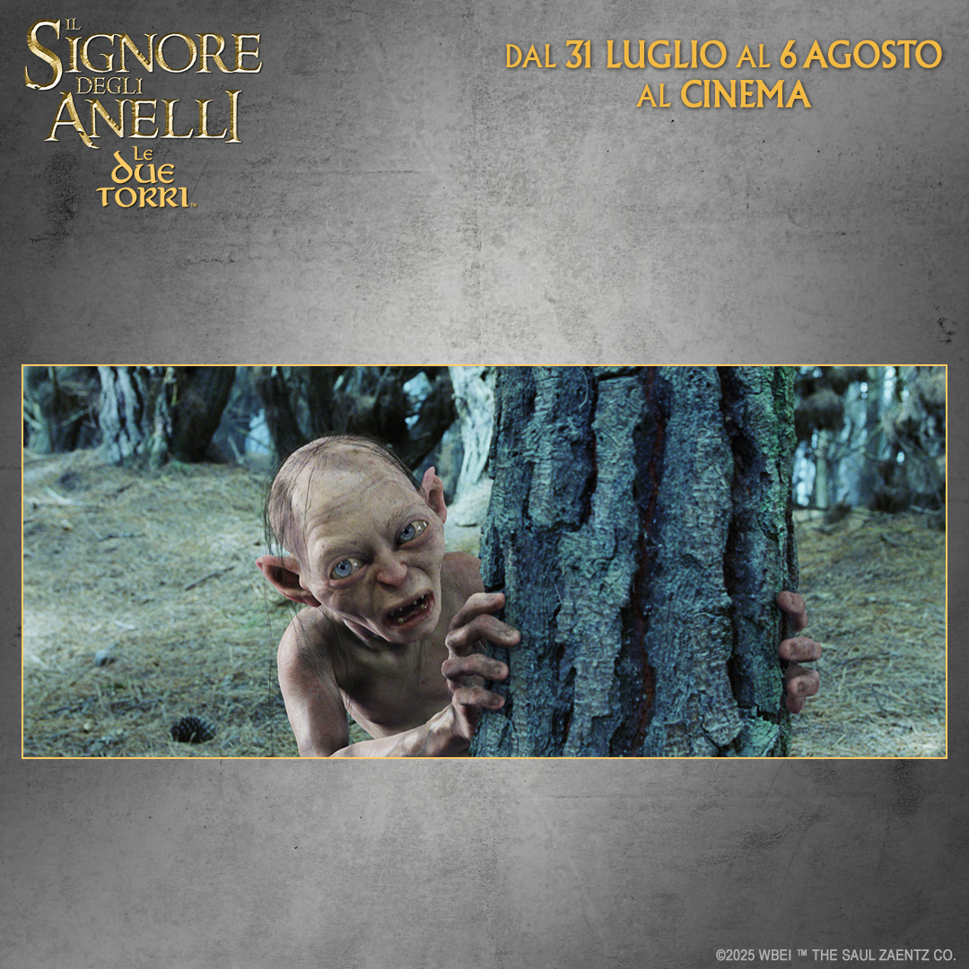 Gollum striscia, ti osserva, ti chiama e l'Oscurità si risveglia.

Da oggi al 6 agosto torna al cinema #IlSignoreDegliAnelli - Le Due Torri.