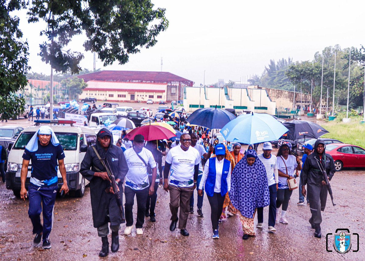 On Global Awareness Walk Against Human Trafficking organized by NAPTIP in Abuja