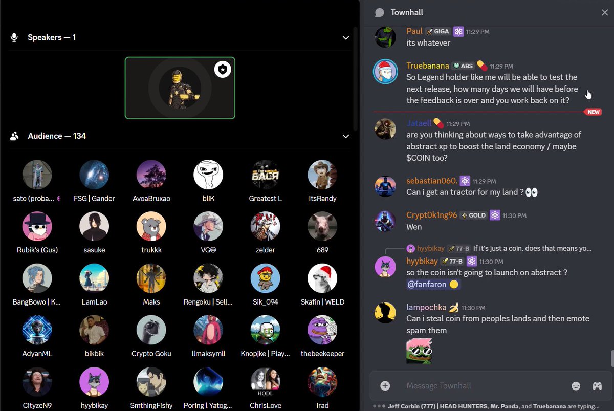 lots of alpha dropped in yesterday’s holder-only Townhall