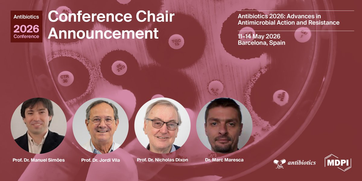 Meet the Chairs of Antibiotics 2026 
  
We’re thrilled to introduce the distinguished Conference Chairs who will lead the scientific dialogue at Antibiotics 2026, where global leaders will come together to discuss antimicrobial resistance and innovative therapeutic strategies.