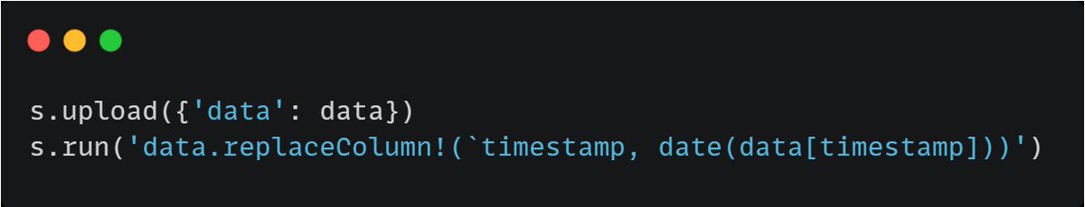DolphinDB_Comm's tweet image. Need type conversion when uploading data via DolphinDB&apos;s Python API? 

2 ways:
1.Convert within DolphinDB.
2.Use __DolphinDB_Type__ to specify data types.

#DolphinDB #PythonAPI #DataUpload