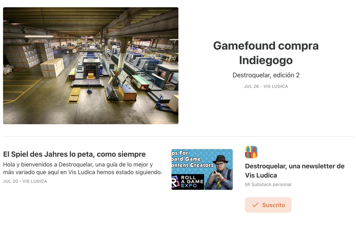 ¡Buenas, Chavalería! Preparando un nuevo Destroquelar para el sábado. Quiero saber qué juegos, pelis, libros o podcasts os han flipado esta semana ¡Contadme para compartirlo con el mundo! y si no lo estais: Suscribíos en visludica.substack.com #VisLudica