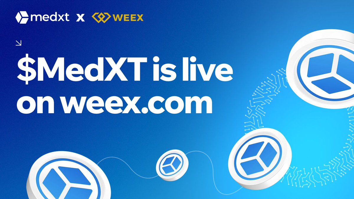 🚨 Listing Alert: $MEDXT is now live on Weex!

Trade the future of secure digital infrastructure — now available on one of the fastest-growing global exchanges.

🔁 Pair: MEDXT/USDT
📍 Live now → weex.com/spot/MEDXT-USDT

#MedXT #Weex #Listing