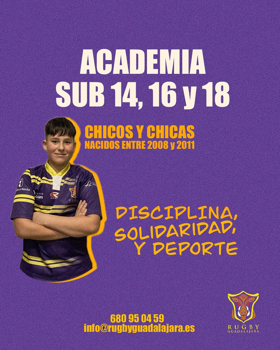 Rugby: donde los amigos y amigas se hacen en el campo 
 ¿Te animas? 🐗💜💛💜

#rugbyguadalajara #crg 
Más información ℹ️ aquí 👇🏼