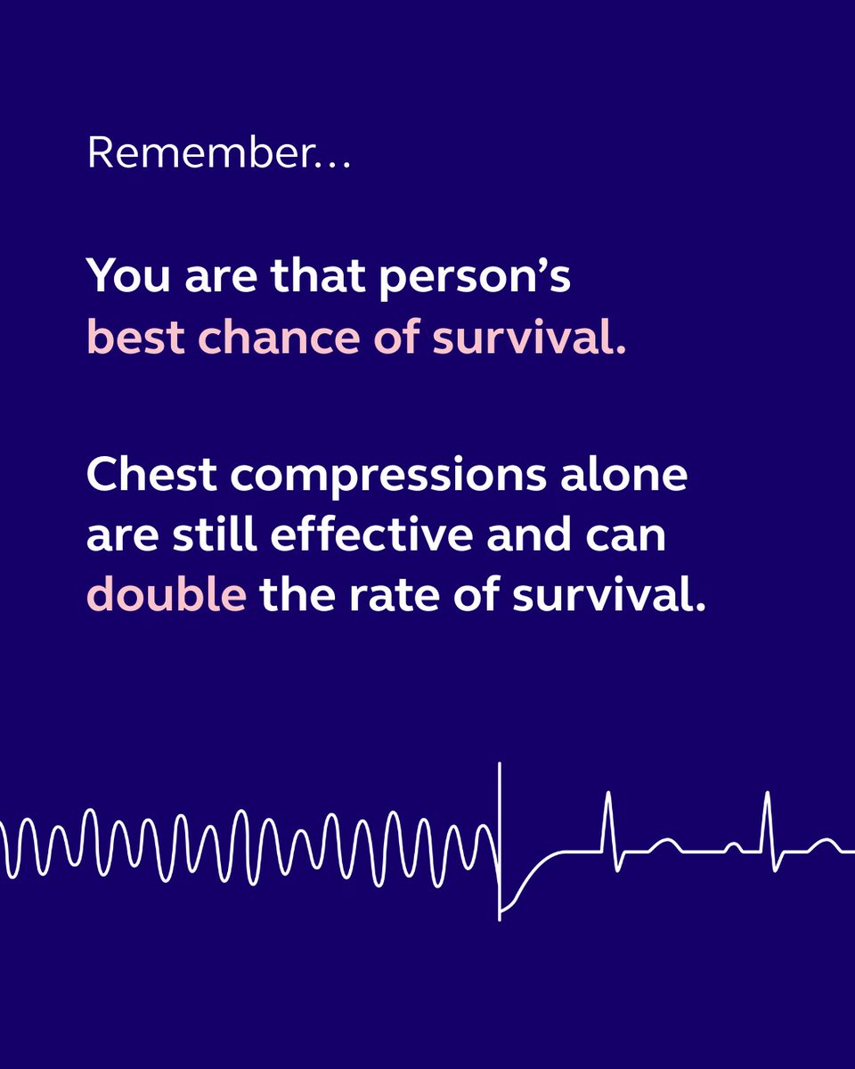 Do you have to give rescue breaths when giving CPR on an adult? Our guidelines recommend two rescue breaths for every 30 compressions if you have been trained to do so. However, compression only CPR is still effective and increases survival rates. 

Swipe for the details 👉