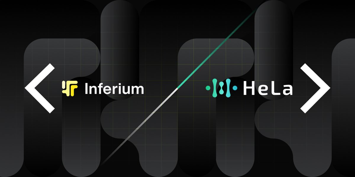 Inferium (@inferiumai) on Twitter photo We're thrilled to partner with <a href="/Hela_Network/">HeLa Labs š | HLUSD</a>, a layer 1 blockchain, powered by a fiat-backed stablecoin.
Through this collaboration, Inferiumās agent infrastructure joins forces with Helaās stable, EVM-compatible network to enable faster onchain AI execution, stable gas fees, We're thrilled to partner with <a href="/Hela_Network/">HeLa Labs š | HLUSD</a>, a layer 1 blockchain, powered by a fiat-backed stablecoin.
Through this collaboration, Inferiumās agent infrastructure joins forces with Helaās stable, EVM-compatible network to enable faster onchain AI execution, stable gas fees,