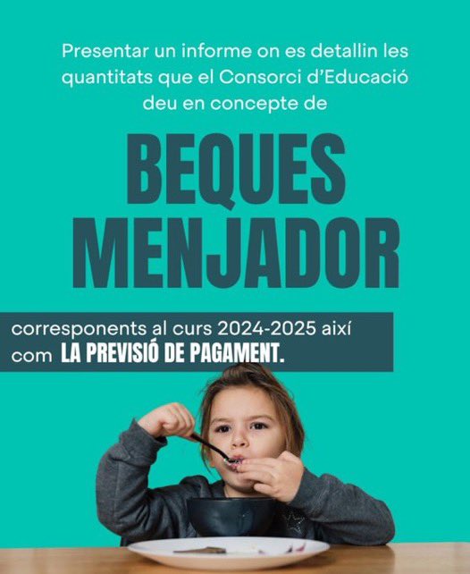 Neus Munté 🎗 (@neusmunte) on Twitter photo Avui és <a href="/TotBcn/">TOT Barcelona</a> qui recull uns fets greus i encara no solventats. Des de <a href="/Junts_BCN/">Junts per Barcelona</a> fa temps que ho denunciem i reclamem solucions. El govern Collboni es va comprometre a lliurar un informe on constés tot el deute i previsió de pagament de #bequesmenjador
Seguim sense resposta. Avui és <a href="/TotBcn/">TOT Barcelona</a> qui recull uns fets greus i encara no solventats. Des de <a href="/Junts_BCN/">Junts per Barcelona</a> fa temps que ho denunciem i reclamem solucions. El govern Collboni es va comprometre a lliurar un informe on constés tot el deute i previsió de pagament de #bequesmenjador
Seguim sense resposta.